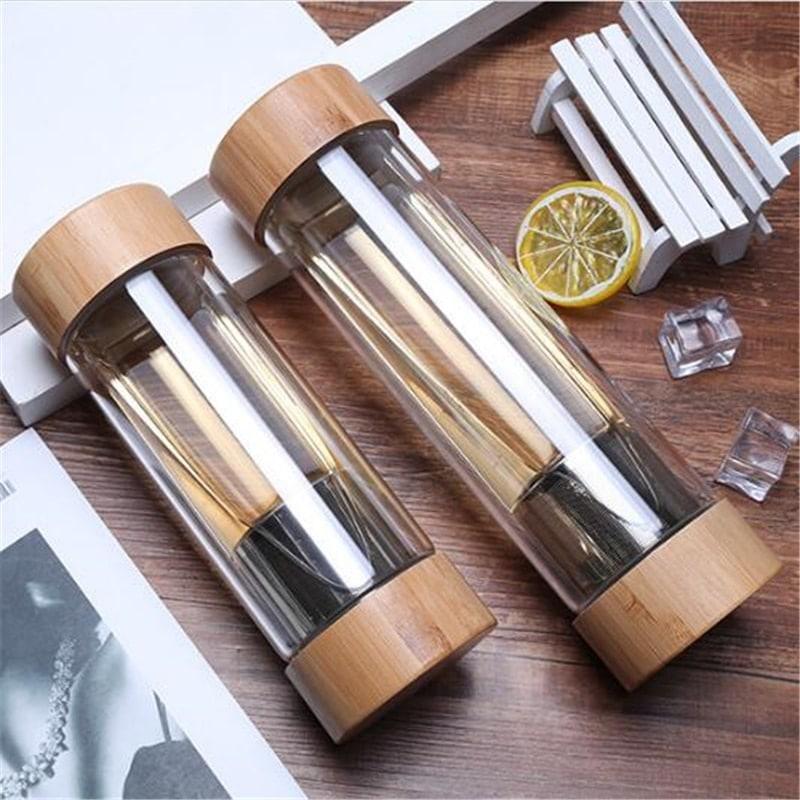 Glass Water Bottle with Stainless Steel Tea Infuser - Trendha