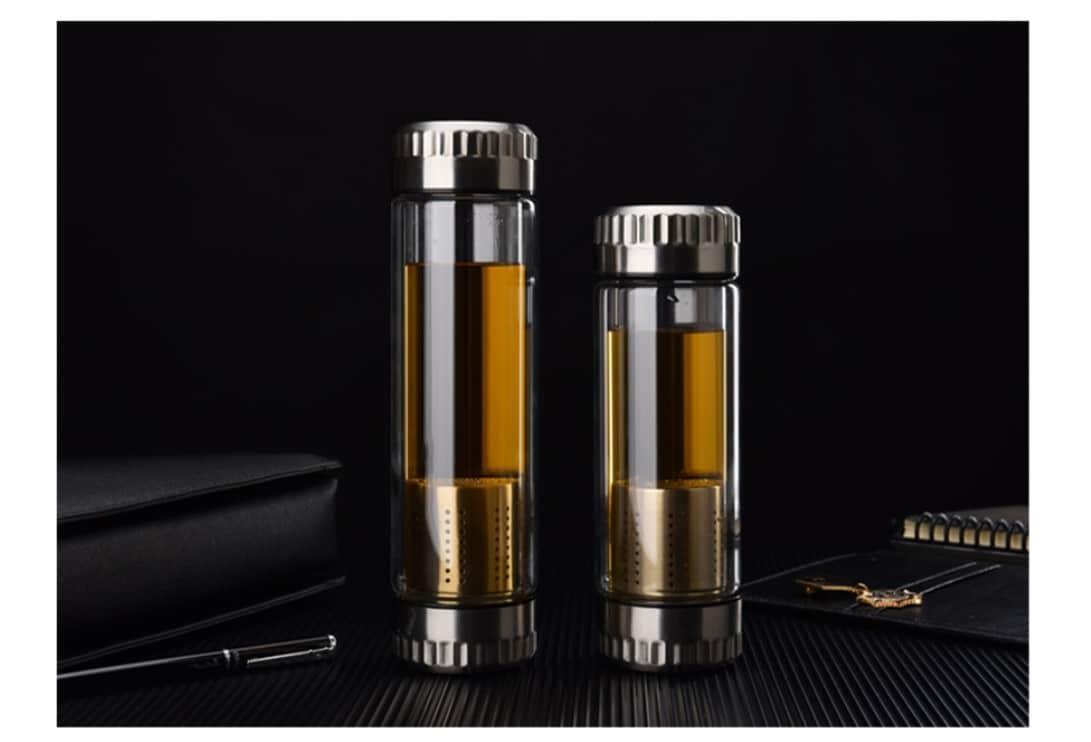 Glass Water Bottle with Tea Infuser - Trendha