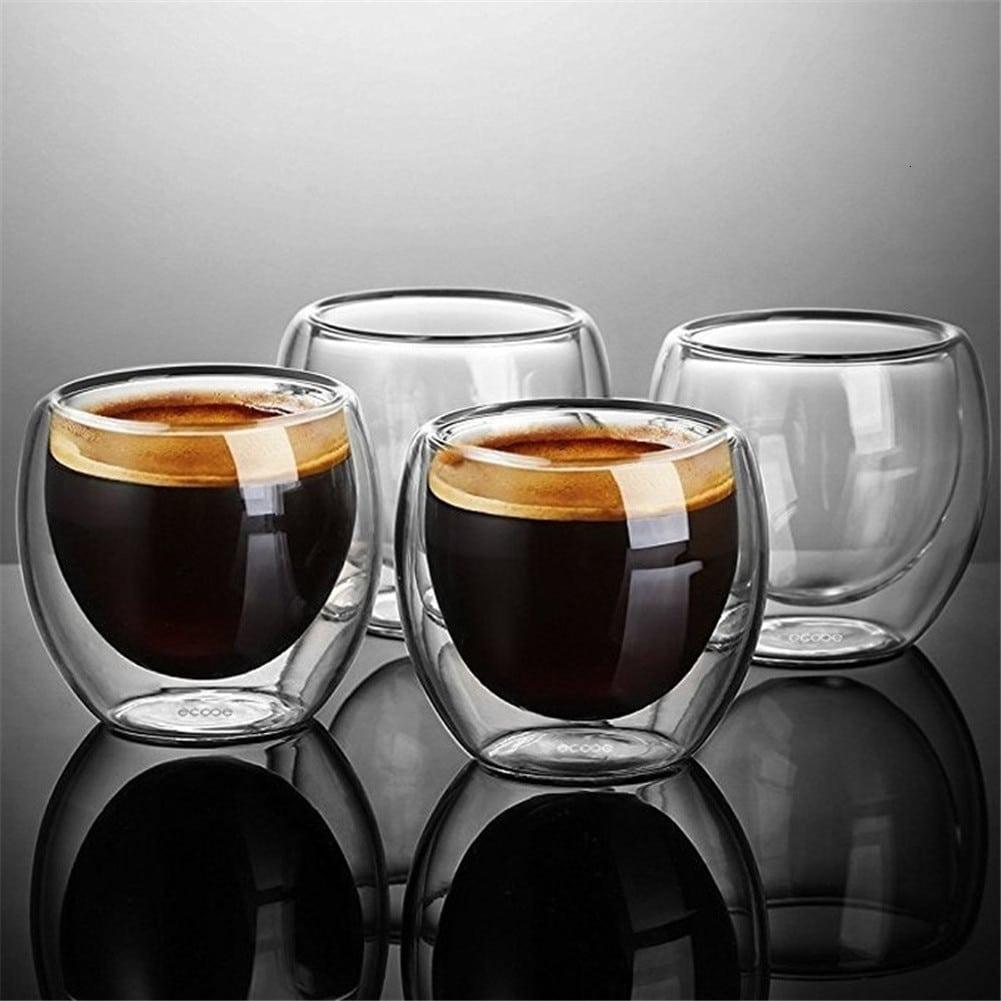 Heat-Resistant Double Wall Glass Coffee Cups - Trendha