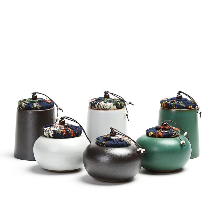 Japanese Style Ceramic Tea Storage Jars - Trendha