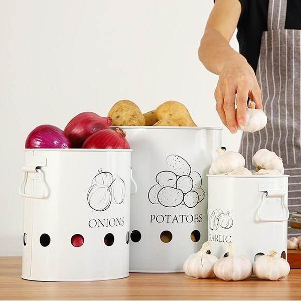 Kitchen Breathable Storage Bins with Handles - Trendha