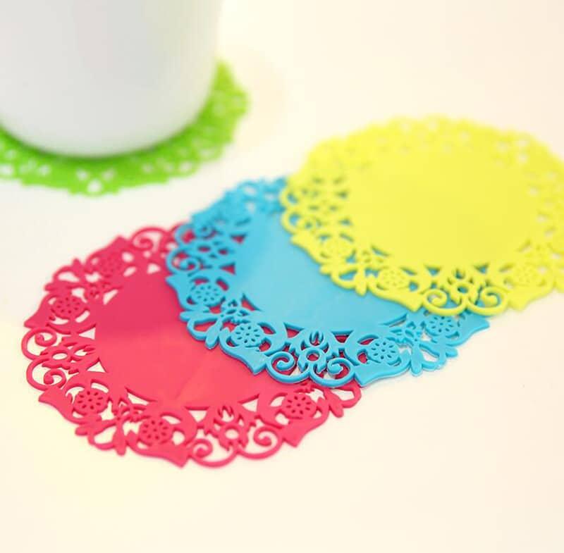 Lace Silicone Kitchen Coasters Sets - Trendha