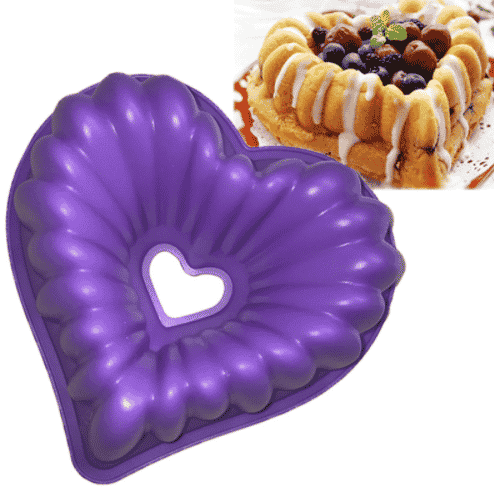 Lovely Heart Shaped Eco-Friendly Silicone Baking Mold - Trendha