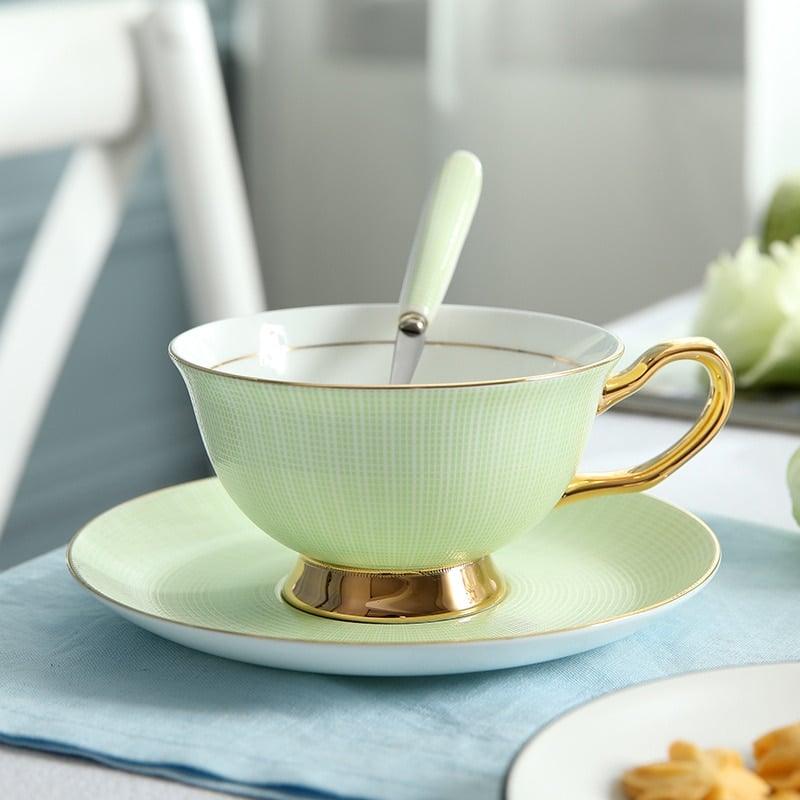 Luxury Ceramic Bone China Coffee Cup Set - Trendha