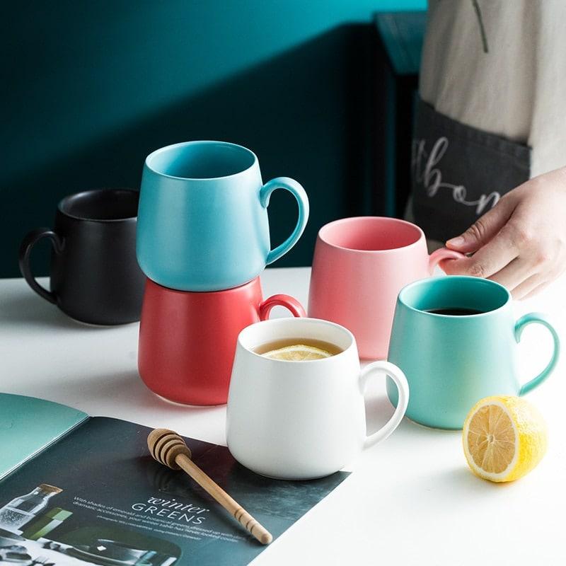 Matte Textured Ceramic Coffee Mug - Trendha