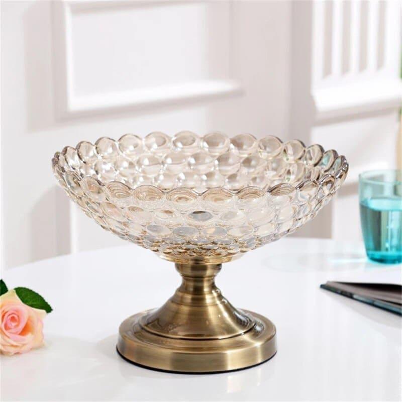 Crystal-and-Metal Decorative Vase
