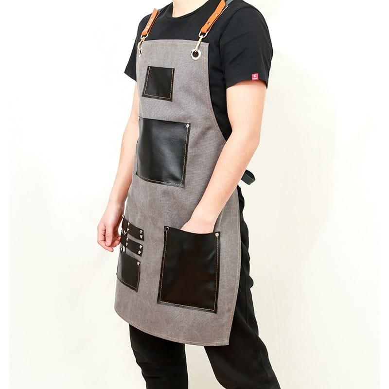 Multi-Pockets Barista Canvas Apron for Men/Women - Trendha