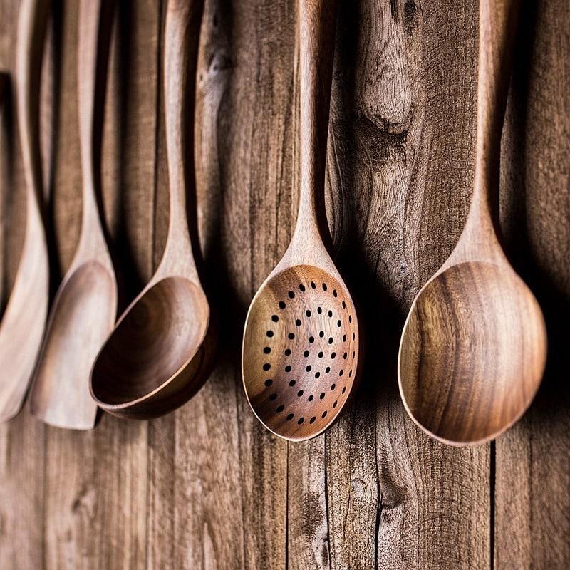 Natural Wood Cooking Spoons - Trendha