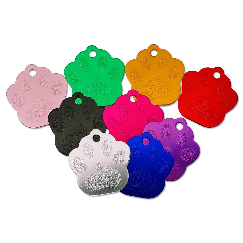 Paw Shaped Metal Dog ID Tags 20 pcs Set - Trendha
