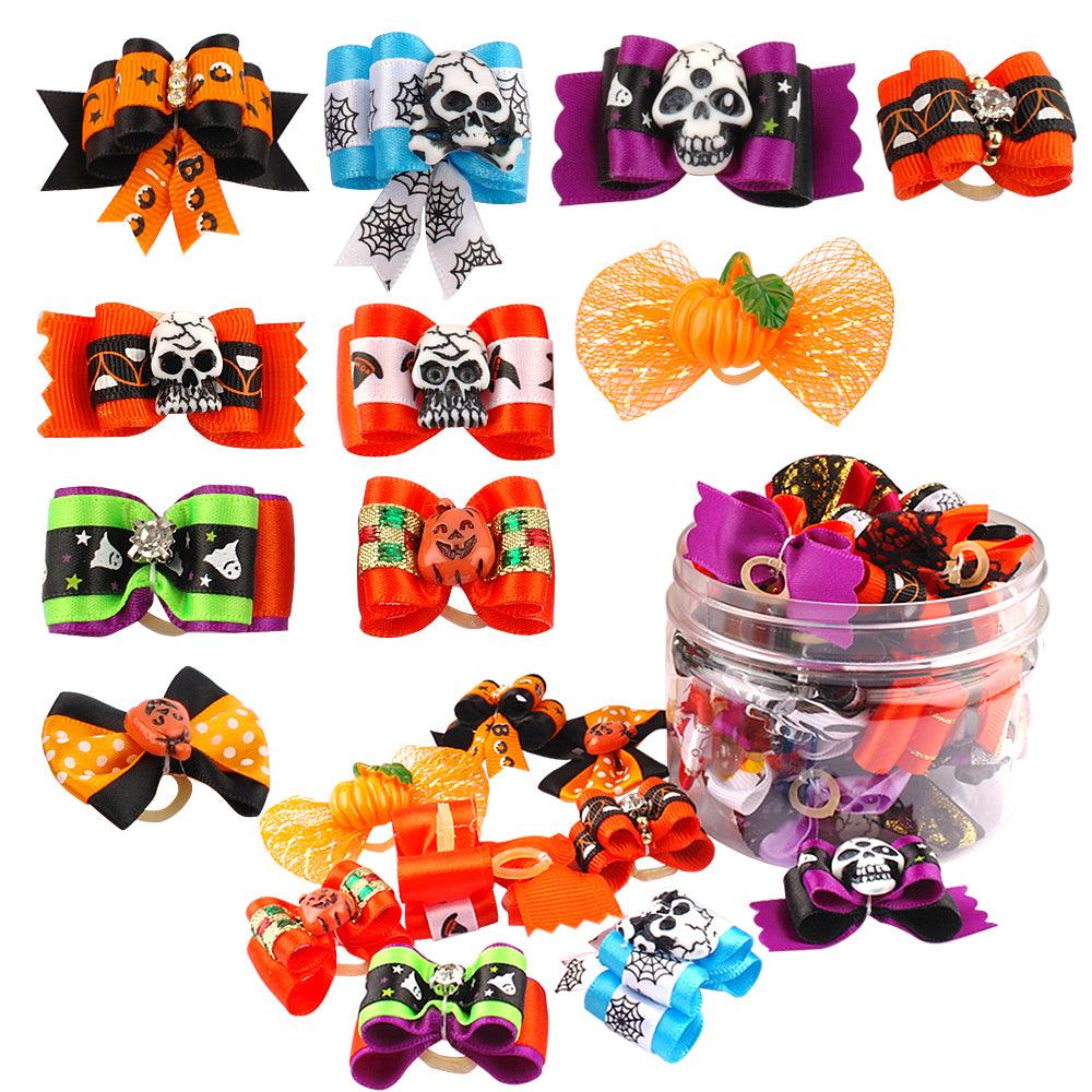 Pet Halloween Style Hair Bows 20 Pcs Set - Trendha