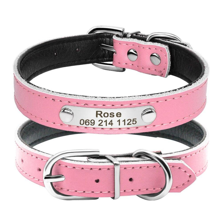 Pet Personalized Leather Collar - Trendha