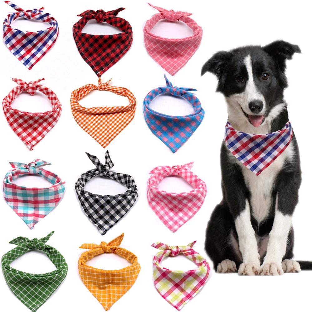 Pets Plaided Bandana