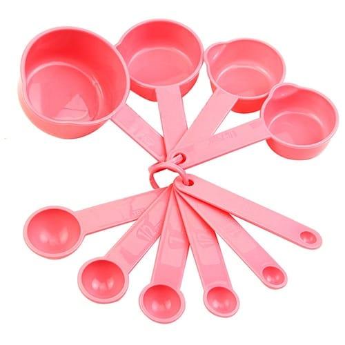 Pink Baking Measuring Cups / Spoons 10 pcs Set - Trendha