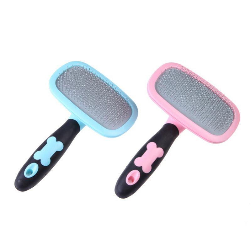 Plastic Dog's Brush with Metal Teeth - Trendha