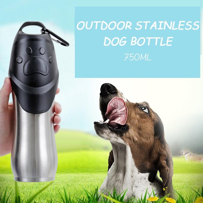 Portable Lock Design Paw Print Travel Dog Water Bottle - Trendha
