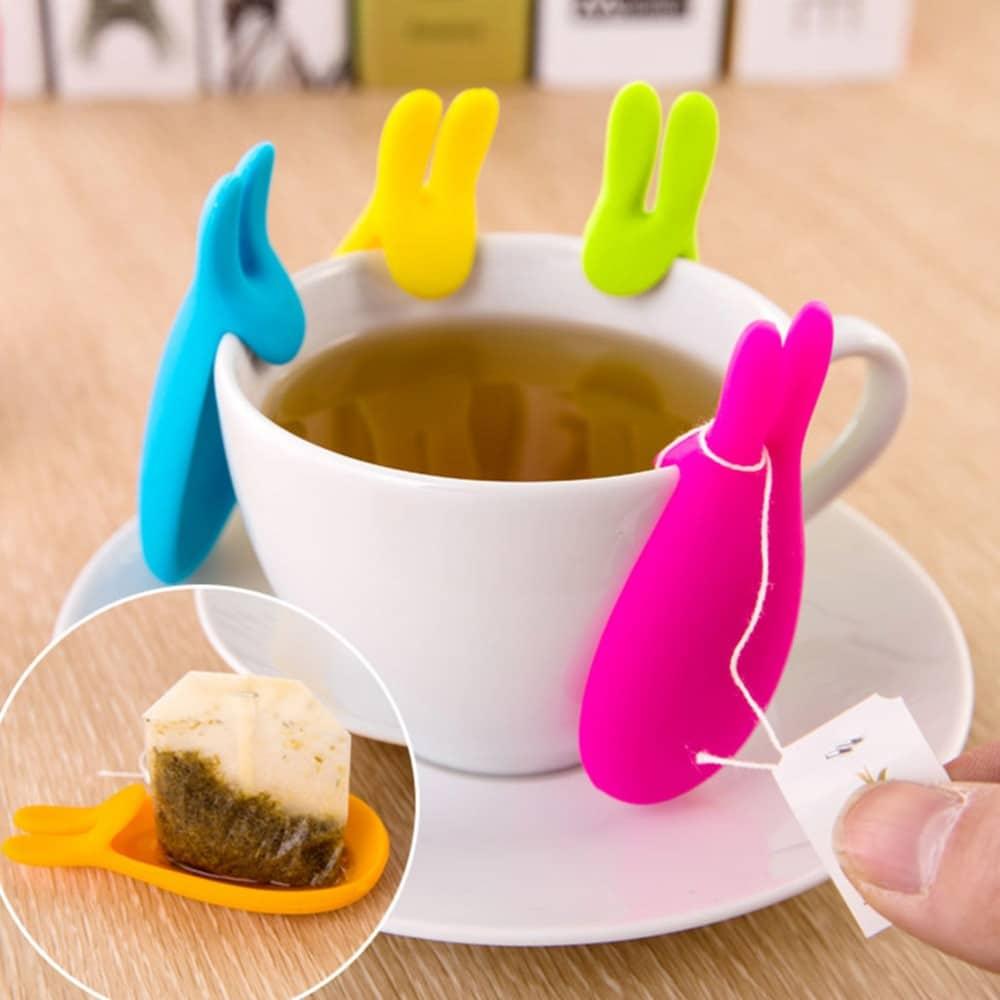 Rabbit Shaped Silicone Tea Bag Holders Set - Trendha