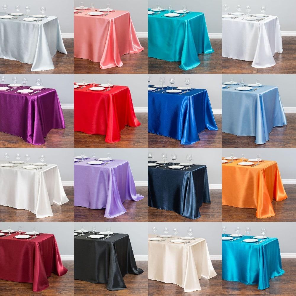 Rectangular Satin Restaurant Tablecloth - Trendha