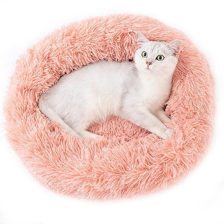 Round Plush Soft Bed for Pets - Trendha
