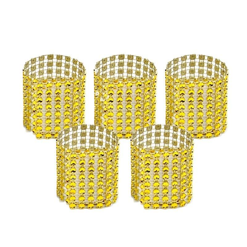 Set of 10 Crystal Napkin Rings - Trendha