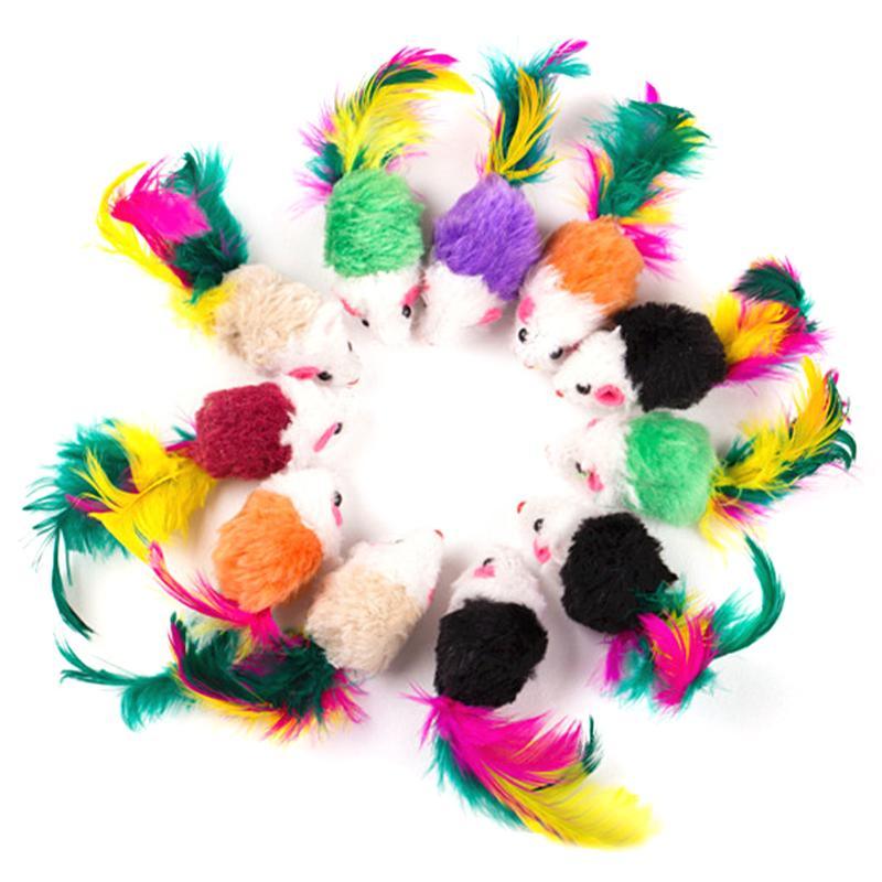 Set of Ten Mouse Pet Toys for Cats - Trendha