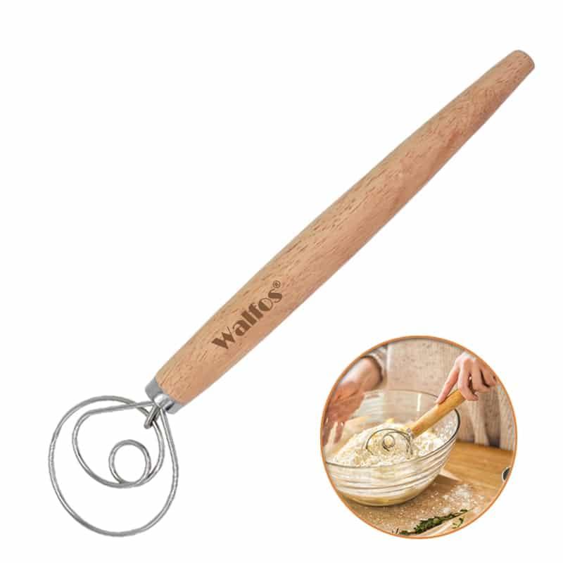 Stainless Steel Danish Whisk with Wooden Handle - Trendha