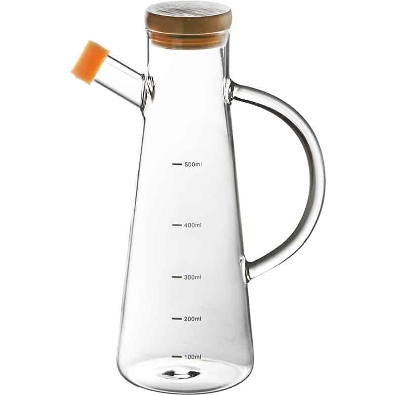 Transparent Glass Oil Bottle With Handle Scale - Trendha