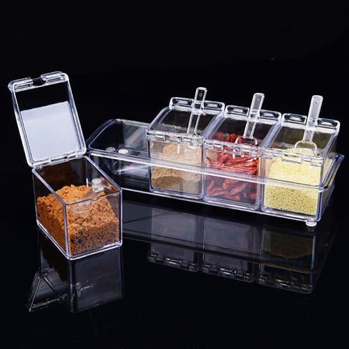 Useful Waterproof Dampproof Plastic Condiment Storage Boxes Set - Trendha