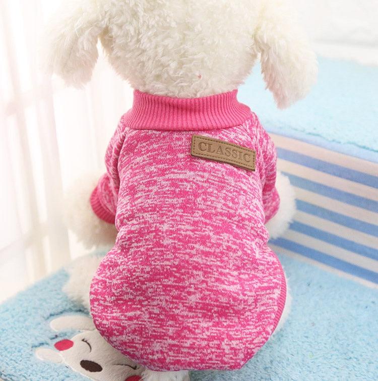 Warm Cotton Melange Color Dog’s Sweater - Trendha