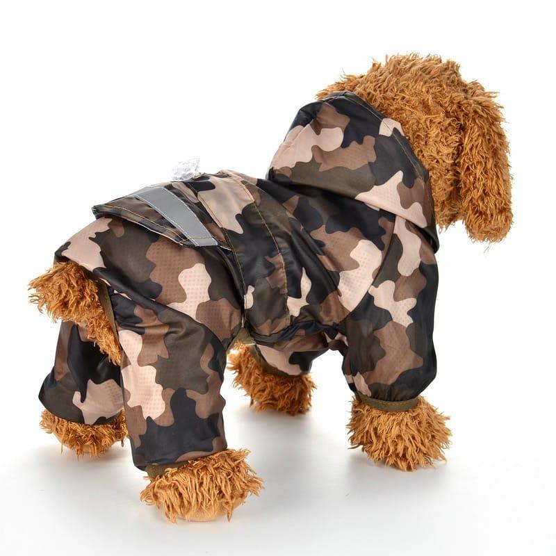 Waterproof Hooded Raincoat with Reflective Stripe - Trendha