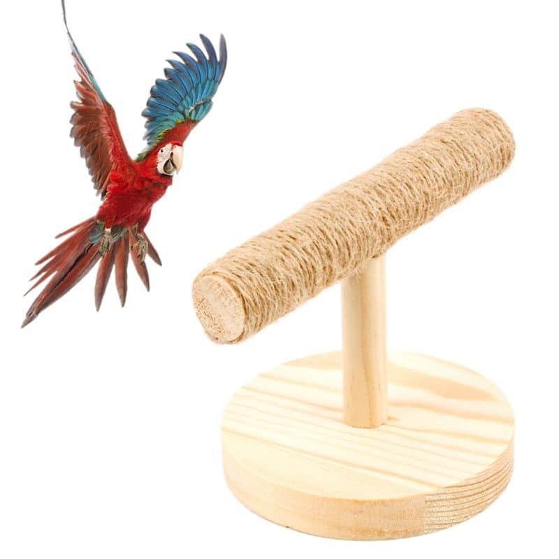 Wood and Sisal Bird's Perch - Trendha